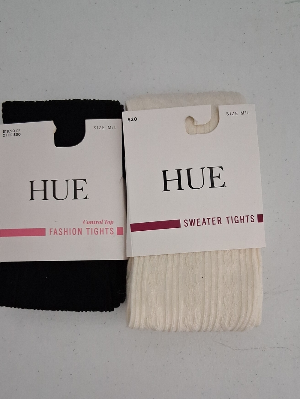 Hue Women's Tights 2 Pack Bundle M/L